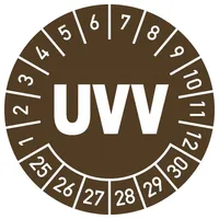 Dreifke Dreifke® Prüfplakette UVV 2025-2030, Folie, Ø 30 mm,