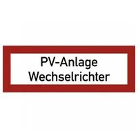 Dreifke Dreifke® Aufkleber, PV-Anlage Wechselrichter, Folie, 210x74 mm