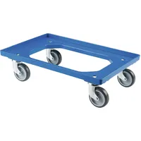 BS Rollen Allzweckrollersammler mit Platte TPR, blau, TK 250kg