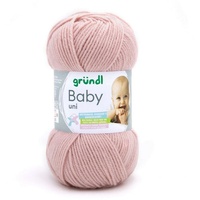 Gründl Wolle Baby Uni 50 G Altrosa Handarbeit -