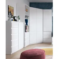 Lomadox Jugendzimmer Schrank Set mit Eckkleiderschrank, Kommode und 2