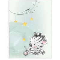 Herding babybest® 1440269014 - Zebra Microfaserflausch-Decke, 75 x 100