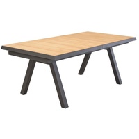 LC Garden Kumasi Ausziehtisch 200/260x100cm Aluminium/Teak Natur|Dunkelgrau