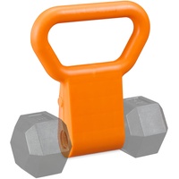 Relaxdays Relaxday Adapter, Hantelgriff für Kurzhanteln, Hantelhalterung, Kunststoff, HxBxT: