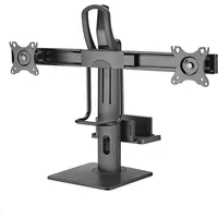 MonLines MTS002B Tisch Monitorständer für 2 Monitore mit PC