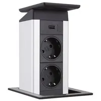 EVOline PORT-PUSH-USB.ED Port Push mit USB + Edelstahloptik