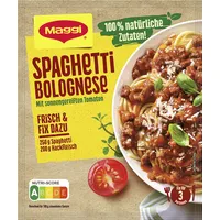 MAGGI Fix Spaghetti Bolognese, 100% natürliche Zutaten, für 3