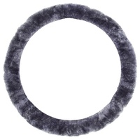 Bulgari IWH 102705 Lammfell-Lenkradhülle, Antharzit