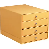 Rhodia Schubladenbox mit 4 Laden Kunstleder, 24,8x32,7x22,8cm - Orange
