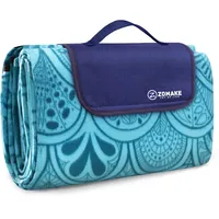 ZOMAKE Picknickdecke Wasserdicht 200x200,Isoliert Picknick Decke Strandmatte Waschbar mit