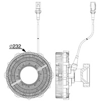 Mahle Kupplung Kühlerlüfter 6 polig u.a. passend für CATERPILLAR