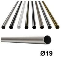 MDEKOR Rohr Stahlrohr 160 cm in Chrom Matt aus