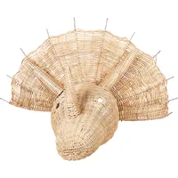 Beliani Wandobjekt Dinosaurier Bioko Rattan 44 cm)