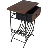 Dekoleidenschaft Beistelltisch Country-Style aus Holz & Metall, braun, im