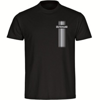 Multifanshop Herren T-Shirt - Deutschland - Streifen - Druck