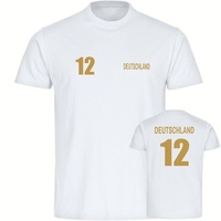 Multifanshop Herren T-Shirt - Deutschland - Trikot Nummer 12