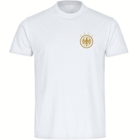 Multifanshop Herren T-Shirt - Deutschland - Adler Retro Gold