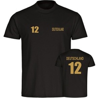 Multifanshop Herren T-Shirt - Deutschland - Trikot Nummer 12
