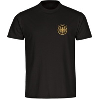 Multifanshop Herren T-Shirt - Deutschland - Adler Retro Gold