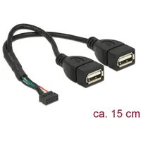 DeLock USB-Kabel intern auf extern - 2x USB 2.0
