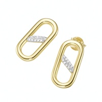 GIORGIO MARTELLO MILANO Ohrstecker mit Zirkonia, Silber 925 Gold