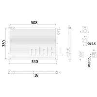 Mahle AC910000S Kondensator, Klimaanlage