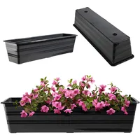 Kadax Blumenkasten aus Kunststoff, Anthrazit, 60 cm - KADAX