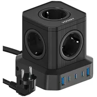 Voomy Power Cube 65W Verlängerungskabel, 2 m 5 AC-Ausgänge