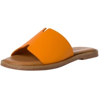 TAMARIS Damen Mules Pantoletten Leder Sommer; ORANGE/orange; 36 EU