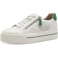 Jana Damen Plateau Sneaker mit Reißverschluss Vegan, Weiß (White),