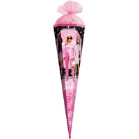 ROTH Schultüte 85cm Barbie eckig Tüllverschluss Rot(h)-Spitze