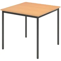 Bümö Kantinentisch, Buche, Schwarz, Nachbildung, Quadratisch, 80x72x80 cm, FSC