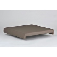 Lycce Bankauflage Klemmkissen 2 Leisten, Sitzkissen Kunstleder Taupe, Banktiefe