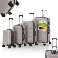 Juskys Rom Koffer-Set 4-tlg. champagner/beige
