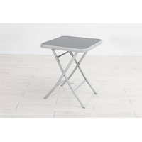 Mandalika Garden Gartentisch Klapptisch 60x60cm klappbar silber