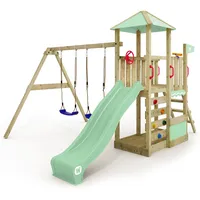 Wickey Spielturm Smart Savana mit Schaukel & Rutsche, Spielhaus