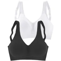 PETITE FLEUR Soft-BH Damen weiß+schwarz Gr.75E