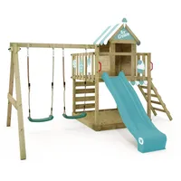 Wickey Spielturm Smart Candy mit Schaukel & Rutsche, pastellblau