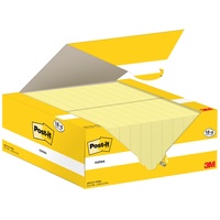 Post-it Notes, Kanariengelb, Vorteilspackung 18 Blöcke + 6 GRATIS,