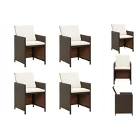 VidaXL Gartenstuhl 57,4 x 67,4 x 55,3 cm braun