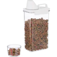 Relaxdays Futter Aufbewahrungsbox, Messbecher, luftdichter Deckel, 2,3 l, Trockenfutter,