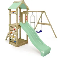 Wickey FreeFlyer mit Schaukel & pastellgrüner Rutsche, Kletterturm mit