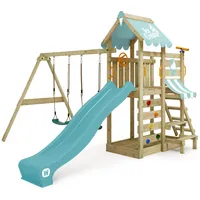Wickey Spielturm VanillaFlyer mit Schaukel & Rutsche, Kletterturm mit