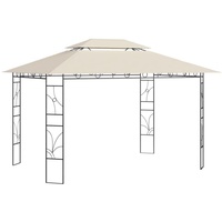 VidaXL Pavillon 4x3x2,7 m Creme 160 g/m2