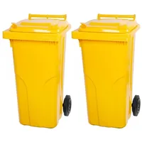 Proregal 2-Rad-Mülltonne MGB HDPE-Kunststoff 120 Liter Gelb