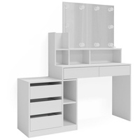 Vicco Schminktisch Anja 139.8 cm mit LED Beleuchtung, (139.80