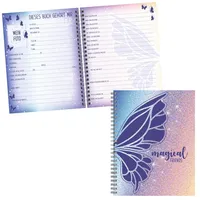 Brunnen Freundebuch Magic Butterfly ca. DIN A5 liniert, lila/roa