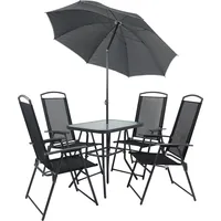 VCM my garden Sitzgruppe anthrazit Textilene, Metall, 5-teilig