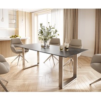 DeLife Esstisch Edge 200x100 Keramik Laminam® Noir Desir Braun