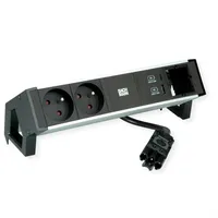 Bachmann Bachmann, Steckdosenleiste, DESK2 ALU BLACK 2xUTE 1xCM 1xAC